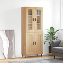 højskab 69,5x34x180 cm konstrueret træ sonoma-eg
