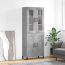 højskab 69,5x34x180 cm konstrueret træ betongrå