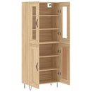 højskab 69,5x34x180 cm konstrueret træ sonoma-eg
