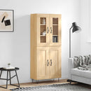 højskab 69,5x34x180 cm konstrueret træ sonoma-eg