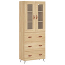 højskab 69,5x34x180 cm konstrueret træ sonoma-eg
