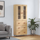 højskab 69,5x34x180 cm konstrueret træ sonoma-eg
