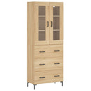 højskab 69,5x34x180 cm konstrueret træ sonoma-eg