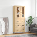 højskab 69,5x34x180 cm konstrueret træ sonoma-eg