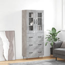 højskab 69,5x34x180 cm konstrueret træ betongrå