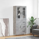 højskab 69,5x34x180 cm konstrueret træ betongrå