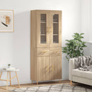 højskab 69,5x34x180 cm konstrueret træ sonoma-eg