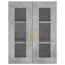 højskab 69,5x34x180 cm konstrueret træ betongrå