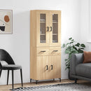 højskab 69,5x34x180 cm konstrueret træ sonoma-eg