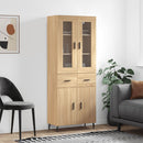 højskab 69,5x34x180 cm konstrueret træ sonoma-eg