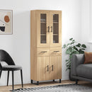 højskab 69,5x34x180 cm konstrueret træ sonoma-eg