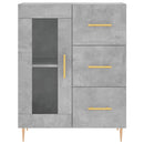 højskab 69,5x34x180 cm konstrueret træ betongrå