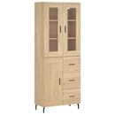 højskab 69,5x34x180 cm konstrueret træ sonoma-eg