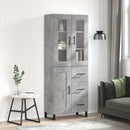 højskab 69,5x34x180 cm konstrueret træ betongrå