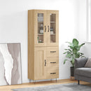 højskab 69,5x34x180 cm konstrueret træ sonoma-eg