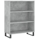 højskab 69,5x34x180 cm konstrueret træ betongrå