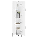 skab 34,5x34x180 cm konstrueret træ hvid