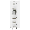 skab 34,5x34x180 cm konstrueret træ hvid