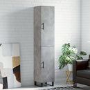 skab 34,5x34x180 cm konstrueret træ betongrå