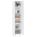 skab 34,5x34x180 cm konstrueret træ hvid