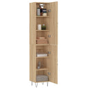 skab 34,5x34x180 cm konstrueret træ sonoma-eg