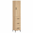 skab 34,5x34x180 cm konstrueret træ sonoma-eg