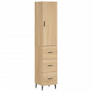 skab 34,5x34x180 cm konstrueret træ sonoma-eg
