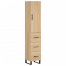 skab 34,5x34x180 cm konstrueret træ sonoma-eg