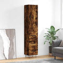 skab 34,5x34x180 cm konstrueret træ røget egetræ