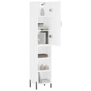 skab 34,5x34x180 cm konstrueret træ hvid