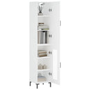 skab 34,5x34x180 cm konstrueret træ hvid