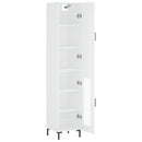 skab 34,5x34x180 cm konstrueret træ hvid