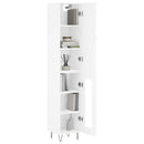 skab 34,5x34x180 cm konstrueret træ hvid