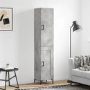 skab 34,5x34x180 cm konstrueret træ betongrå