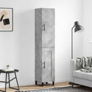 skab 34,5x34x180 cm konstrueret træ betongrå