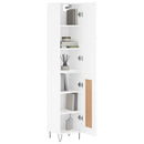 skab 34,5x34x180 cm konstrueret træ hvid