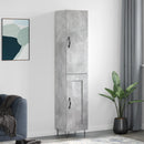skab 34,5x34x180 cm konstrueret træ betongrå