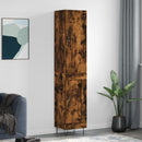 skab 34,5x34x180 cm konstrueret træ røget egetræ