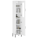 skab 34,5x34x180 cm konstrueret træ hvid