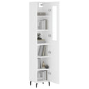 skab 34,5x34x180 cm konstrueret træ hvid