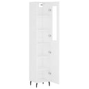 skab 34,5x34x180 cm konstrueret træ hvid