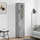 skab 34,5x34x180 cm konstrueret træ betongrå
