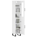 skab 34,5x34x180 cm konstrueret træ hvid