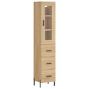skab 34,5x34x180 cm konstrueret træ sonoma-eg