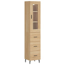 skab 34,5x34x180 cm konstrueret træ sonoma-eg