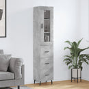 skab 34,5x34x180 cm konstrueret træ betongrå