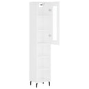 skab 34,5x34x180 cm konstrueret træ hvid