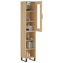 skab 34,5x34x180 cm konstrueret træ sonoma-eg