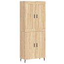 højskab 69,5x34x180 cm konstrueret træ sonoma-eg