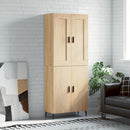 højskab 69,5x34x180 cm konstrueret træ sonoma-eg